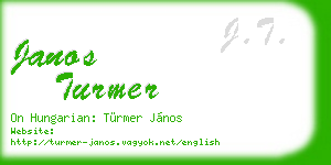 janos turmer business card