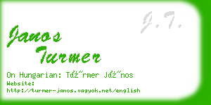 janos turmer business card